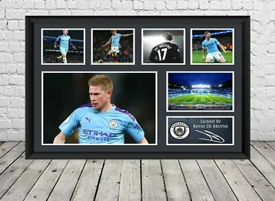 Kevin De Bruyne Signed Photo Manchester City Poster Football Memorabilia • £7.99