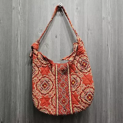 Vera Bradley Purse Orange Floral Pattern Paprika Knotted Bow Bag • $12