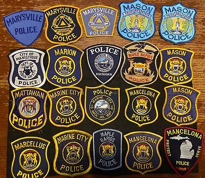 Vintage Obsolete State Of Michigan Police Patches Mixed  Lot Of 20 Item 258 • $10.50