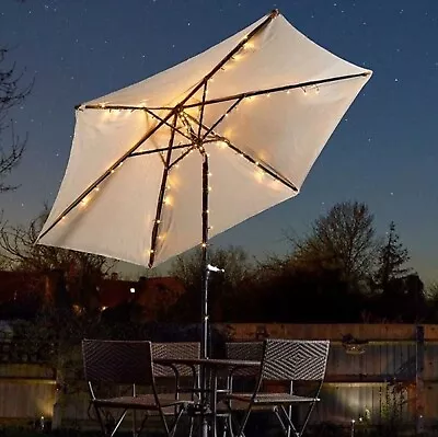 Smart Garden Solar Parasol Umbrella String Lights 72 LEDs Multi Function Warm E3 • £12.99
