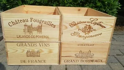 £17.95 • Buy 1 X 12 Bottle Size Over Run French Wooden Wine Box - SHABBY CHIC STORAGE SHELVES