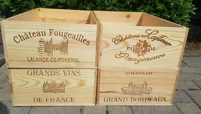 £17.95 • Buy 1 X 12 Bottle Size Over Run French Wooden Wine Box - SHABBY CHIC STORAGE SHELVES