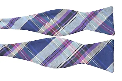 TED BAKER MEN'S BOW TIE BLUE/PLAIDS & CHECKS Width: 2.75  Length: 13.3/4--18   • $14.98