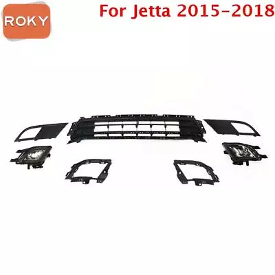 7PCS For VW Jetta 2015-2018 Front Bumper Lower Grille And Fog Light Lamp Kit • $62.99