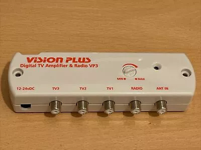 Vision Plus Digital TV And Radio Amplifier Signal Booster VP3 Caravan Motorhome • £22.50