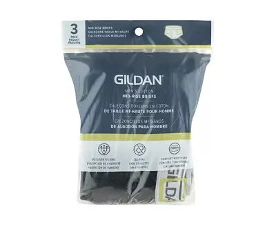 Gıldan 3 Pack Mid-Rise Men Briefs Tag Free Comfort Waistband Size 3XL • $15