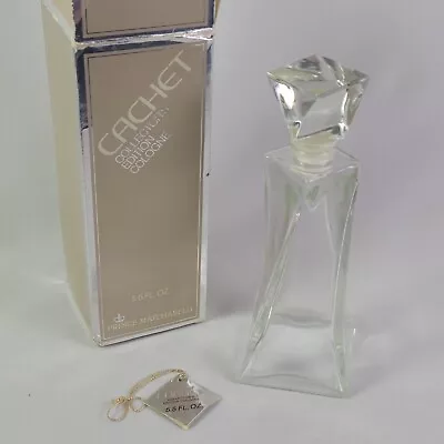 Vintage Prince Matchabelli Cachet Cologne Bottle Splash Perfume 5.5 Oz  EMPTY • $49.95