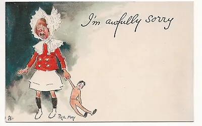 £5.99 • Buy Tuck Postcard Artist Phil May Write Away - I’m Awfully Sorry No 1008