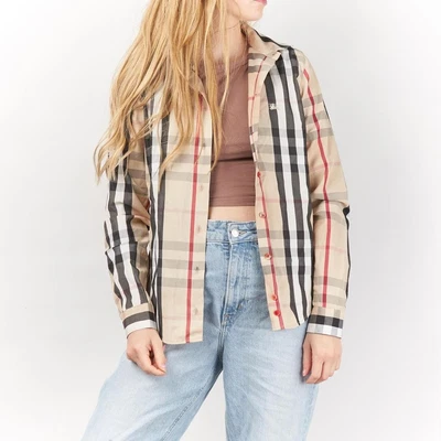 £85 • Buy Womens Burberry Nova Check Shirt Size Small