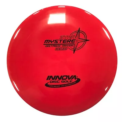 DISC GOLF INNOVA STAR MYSTERE DISTANCE DRIVER 173-5g RED W/ BLACK FOIL • $18.99