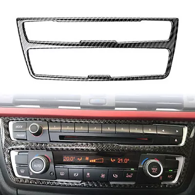 Carbon Fiber Air Condition Media Control Panel Trims For BMW 3 4 Series F30 F33 • $26.75