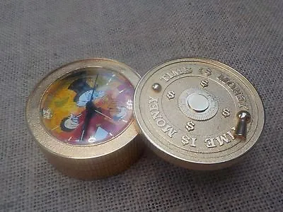 Extremely Rare! Walt Disney Scrooge McDuck Time Is Money Brass Vault Coin Clock • $185