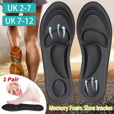 Memory Foam Orthopaedic Shoe Insole 4D Unisex Insert Pads Mens Women UK 2-12 • £2.85