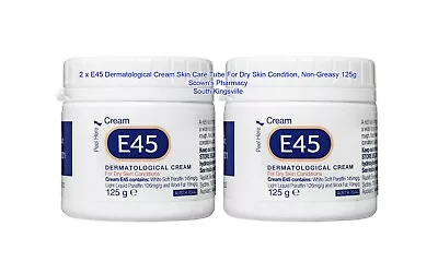 2 X E45 Dermatological Cream Skin Care Tube Dry Skin Condition Non-Greasy 125g • $39.95