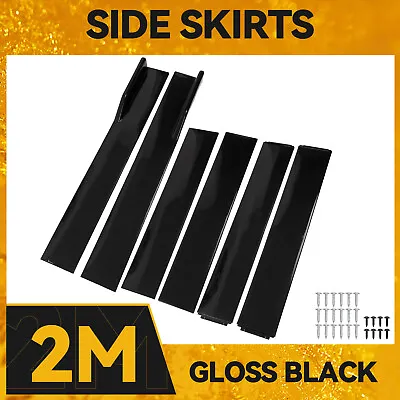 78.7'' Black Car Side Skirt Protector Extension Panel Splitter Spoiler Universal • $33.46