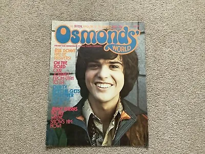 The Osmonds World Magazine April 1975 No. 18 Donny Osmond Brothers Marie Etc VGC • £5