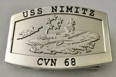 USS Nimitz (CVN-68) Crew Belt Buckle Brass Military • $24.99