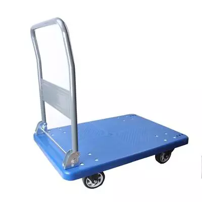 Upgraded Foldable Heavy Duty Push Cart Swivel Push Handle Flat Bed Wagon • $74.79