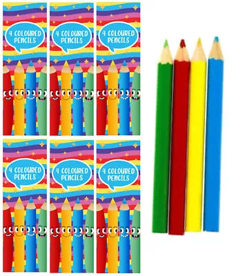 6 Packets Of Mini Colouring Pencils - Toy Loot/Party Bag Fillers Childrens/Kids • £2.49