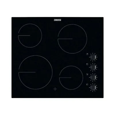 Zanussi 60cm 4 Zone Ceramic Hob With Knob Controls ZHRN640K • £247.71