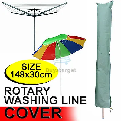 🔥Waterproof Rotary Washing Line Cover Clothes Airer Garden Parasol Umbrellas UK • £3.25