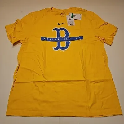 NWT Boston Red Sox City Connect MLB Baseball Yellow T-Shirt XL New With Tags • $15.37