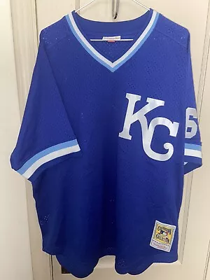 Mitchell & Ness Kansas City Royals Bo Jackson BP Jersey Size XX-Large 52 EUC • $69.99