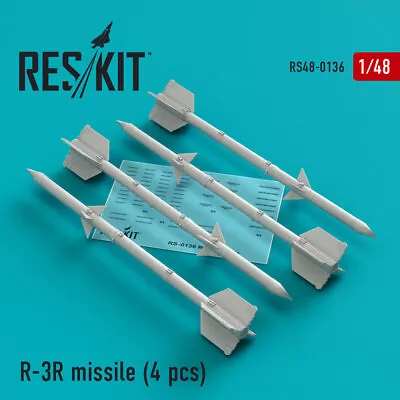 1/48 MiG-21/23 R-3R Missile (4 Pcs) For Eduard/Trumpeter/Academy/Italeri/Revell • $10.28