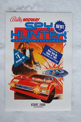 Spy Hunter Video Game Promotional Poster Atari 2600 1980s  • $4