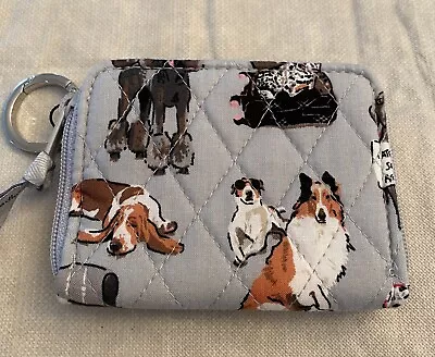 Vera Bradley RFID Petite Zip-Around Wallet DOG SHOW NWT • $30