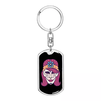 Calavera Mexican Sugar Skull 8 Color Stainless Steel Or 18k Gold Premium Swivel • £62.69