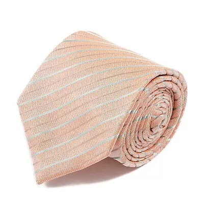 Isaia Napoli 7-Fold Peach And Mint Green Ribbon Stripe Silk Tie New • $99