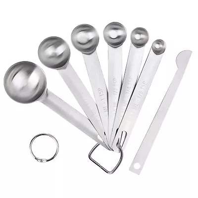 Mini Measuring Spoons 6 Pcs Stainless Steel Corrosion Resistant For Cooking • $12.21