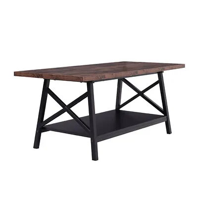 Farmhouse Rectangle Coffee Table Contemporary Cocktail Table Living Room Desk • £49.95