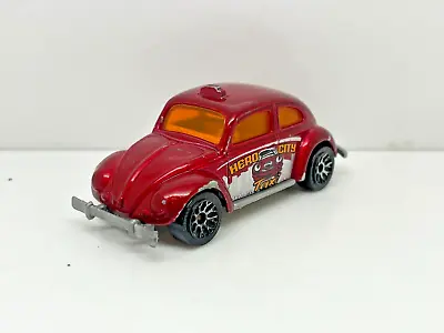 Matchbox Volkswagen Beetle Taxi 2002 1:58 Metallic Red Hero City 108 • $6.30