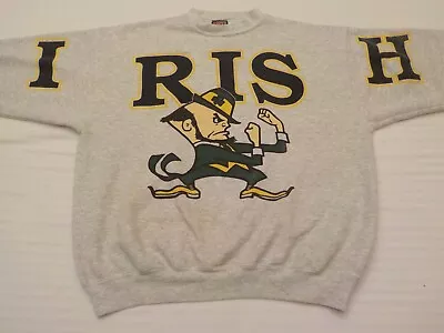 Lot#4142 Vintage Notre Dame Irish Sweatshirt...Huge...IRISH Spell Out Size XL • $31.95