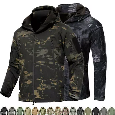 UK Waterproof Army Camouflage Jacket Military Tactical Soft Shell Jackets Coat • $36.88