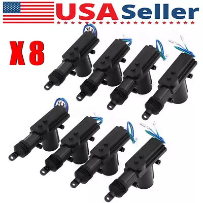 8PCS Universal 2 Wires 12V Car Auto Motor Heavy Duty Power Door Lock Actuator • $30.99