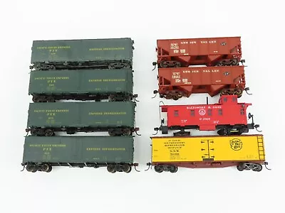 Lot Of 8 HO Scale Accurail & Other B&O LV PFE & SSW Caboose Hoppers & Reefers • $39.95