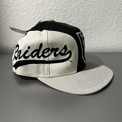 Vintage 90s Los Angeles Raiders Logo7 SCRIPT Snapback Hat Cap NFL NWT! RARE! • $260