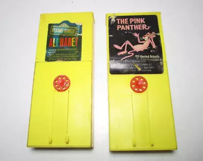 2 Vtg Fisher Price Movie Viewer Cartridge Classic Cartoon Sesame St Pink Panther • $18.95