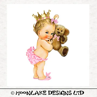 Baby - Girl Princess Fabric Craft Panels In 100% Cotton Or Polyester • £2.45