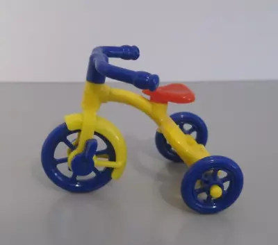 RENWAL   Miniature Tricycle Bike Vintage Blue Yellow Plastic No 7 • $7.99