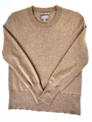 J.Crew Women's Cashmere Crew Neck Sweater Beige Sz XS • $34.34