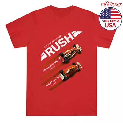 RUSH Racing Movie James Hunt Niki Lauda Logo Men's Red T-Shirt Size S To 5XL • $14.75