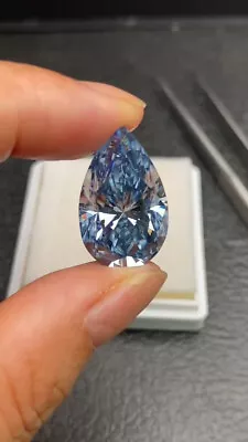 1 Ct Pear Cut Natural Blue Color Diamond D Grade VVS1 +1 Free Gift • $28