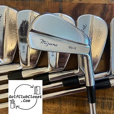 Vintage Mizuno MS-9 Iron Set / 2-PW-SW Stiff Flex Steel Shafts • $349.99