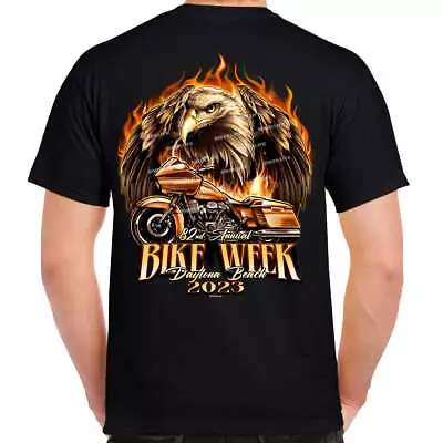 2023 Bike Week Daytona Beach Freedom Flame Bagger T-Shirt • $13.99