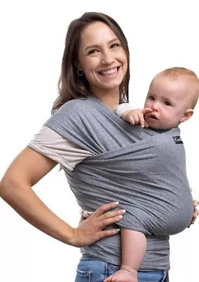 CuddleBug Baby Wrap Carrier Sling Newborn Toddler Unisex Cloth Grey One Size • £11