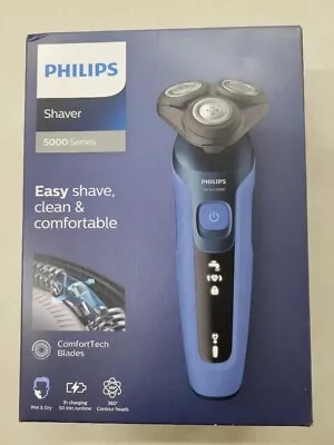 $118.10 • Buy Philips Wet & Dry Electric Shaver Blue - Series 5000 Model S5466/17 NEW